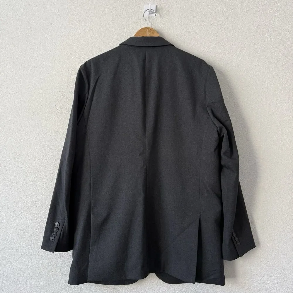 Bluffworks Gramercy Blazer Sport Coat Jacket Men’s 44L Charcoal Gray 2-Button